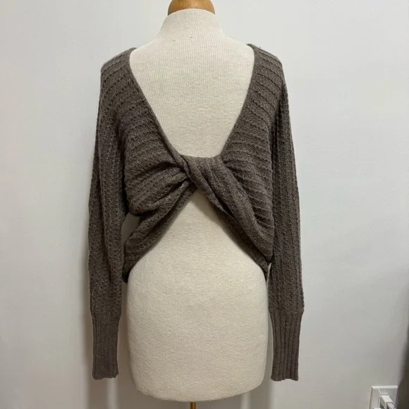 Vintage Moda International Reversible Sweater Women Medium Twist Button Wool Moh - Picture 10 of 13